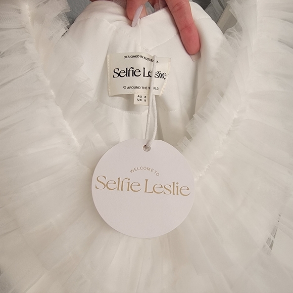 SELFIE LESLIE Froufrou Layered White Tulle Mini Dress - Picture 13 of 13